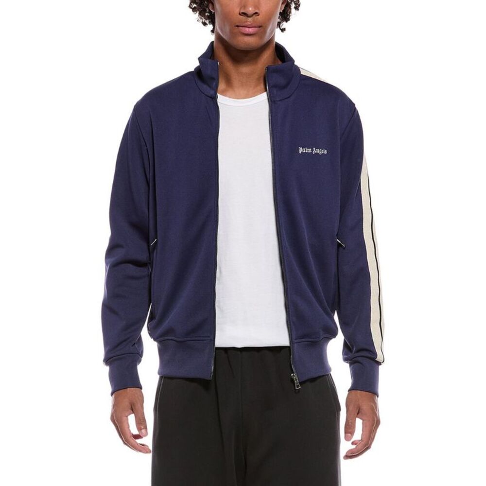 Palm Angels Mens  Classic Logo Track Jacket, Navy